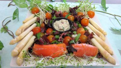 Entrées & salades : Assiette de cannellonis de saumon fumé