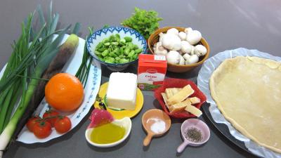 Ingrédients pour la recette : Tarte croustillante aux légumes