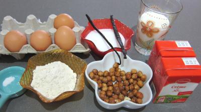 Ingrédients pour la recette : Crème pâtissière aux noisettes