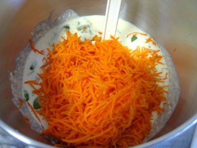 Flan aux carottes et sa sauce crème à la sarriette - 7.4