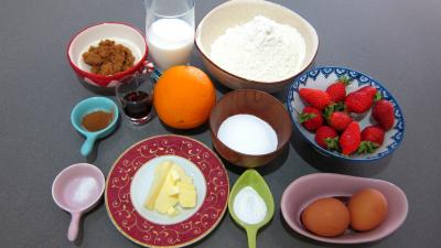 Ingrédients pour la recette : Muffins aux fraises