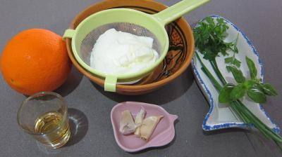 Ingrédients pour la recette : Sauce à l'ail minceur
