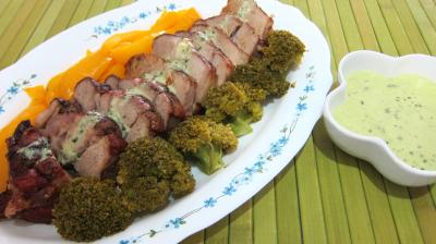 sauce chaude : Assiette de quasi de veau à la crème d'ail