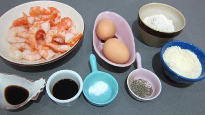 Ingrédients pour la recette : Gambas au parmesan
