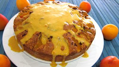 Abricot : Assiette de gâteau aux abricots