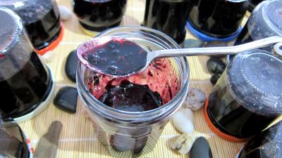 Confitures : Bocaux de confiture de baies de sureau