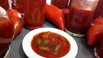 Image : recette Conserves de tomates aux champignons