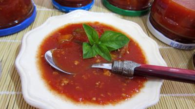 Volailles et gibiers : Coupelle de conserve de sauce tomate au blanc de dinde