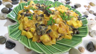 Légumes : Plat de champignons noirs à la béchamel
