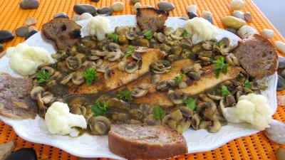 plat complet : Assiette de matelote de truites et moules