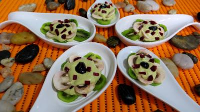 Noël : Cuillères aux kiwis en amuse-bouche ou entrée