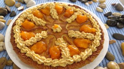 Cuisson à la poêle : Plat de galette des rois aux kakis