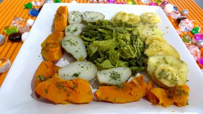 Cuisine diététique : Plat de panais et légumes vapeur