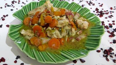 plat complet : Plat de poulet à la bourgeoise