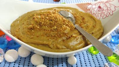 Image : Ramequin de crème pâtissière pralinée