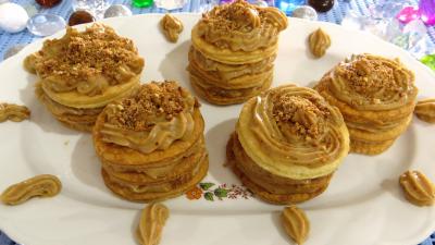 Desserts : Millefeuilles à la crème pâtissière pralinée