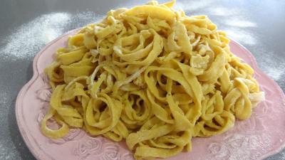 Cuisine diététique : Assiette de tagliatelle fraîches