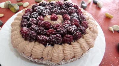 Desserts : Plat de biscuit aux mûres