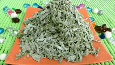 Recettes végétariennes : Assiette de tagliatelles fraîches aux épinards