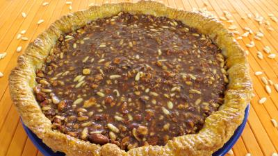 Les grands classiques : Tarte au caramel aux mendiants
