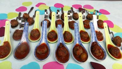 Cuisson à la poêle : Cuillères de kefta amuse-bouche revisité