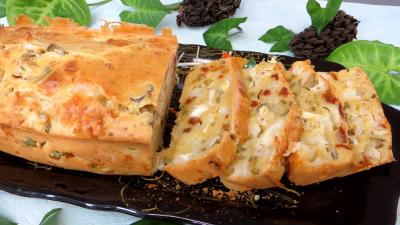 Cuisson au four : Assiette de cake au fromage de chèvre