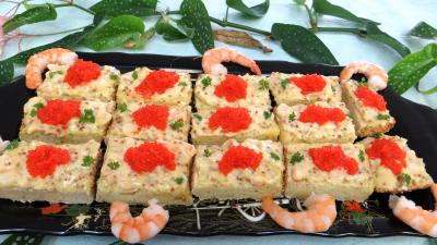 Amuse-bouche : Assiette de canapés ou smorrebrod danois