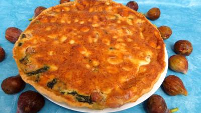 tarte salée : Tarte aux épinards et chèvre frais