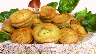 Pour débutants : Panier de muffins aux épinards