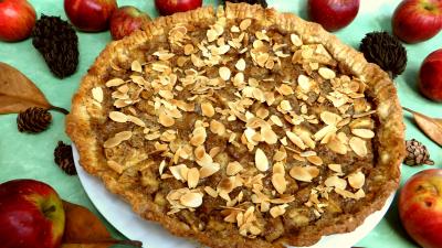 Amande effilée : Tarte aux pommes et aux amandes