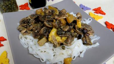 Cuisine diététique : Assiette de vermicelles de riz aux câpres