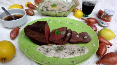 Volailles et gibiers : Assiette de bison