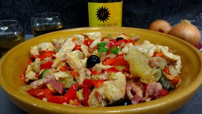 Cuisine diététique : Plat de blancs de poulet aux poivrons