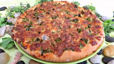oignon : Pizza aux broutes