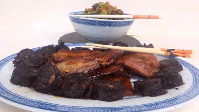 plat sucré salé : Lard fumé caramélisé