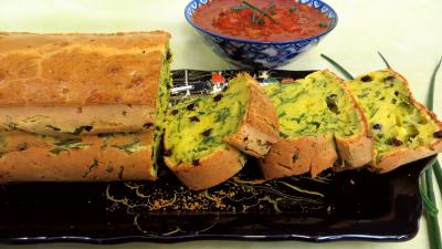 Amuse-bouche : Tranches de cake aux blettes