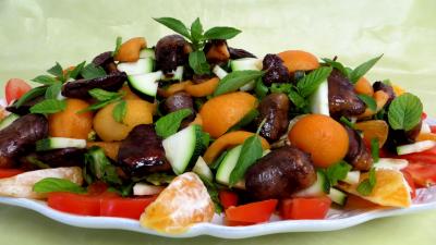 plat sucré salé : Salade de nèfles