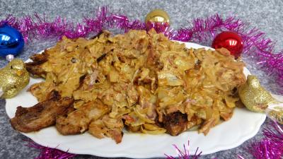 Viandes : Plat de côtes de porc à la moutarde