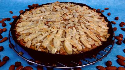 Cuisson au grill : Tarte aux poires et fruits secs
