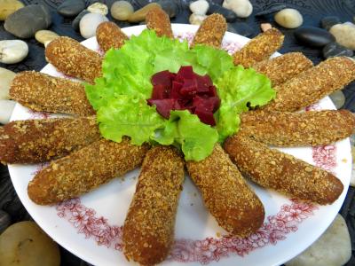 Fromages : Assiette de beignets au bleu d'Auvergne