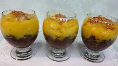 Abats : Verrines de boudin à la mangue