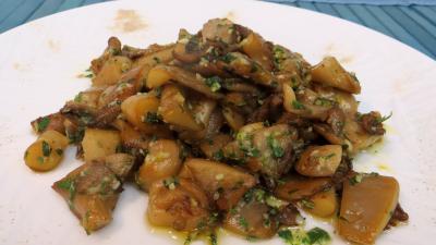 Cuisine diététique : Assiette de pleurotes à l'ail et au persil