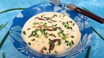 sauce pour légumes : Coupelle de crème de ciboulette