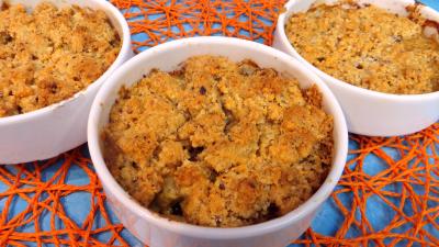 asperge : Cassolette de crumble d'asperges à la mimolette