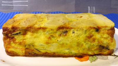 plat sucré salé : Plat de gâteau d'omelette au saumon
