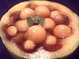 cocktail de perles de melon au Porto