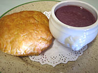 pâte feuilletée : Chausson aux litchis et sa sauce