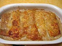 citron : Crêpes aux champignons et au saumon fumé