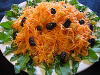 sauce vinaigrette à la crème : Assiette de carottes en salade