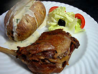 Recette Assiette de confit de canard sauce gorgonzola